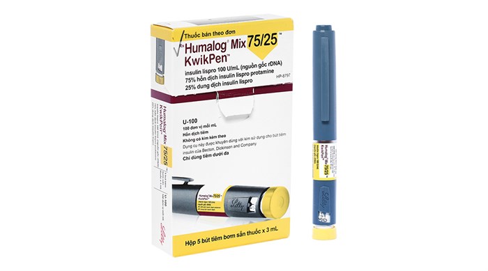 [T02253] Humalog Mix 75/25 Kwikpen Bút tiêm tiểu đường Lilly France (1bút)