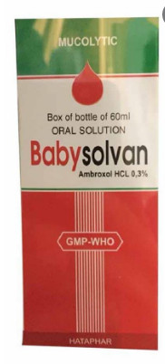 [T02288] Babysolvan Amborxol HCL 0.3% Hà tây (Lọ/60ml) Date 11/2027