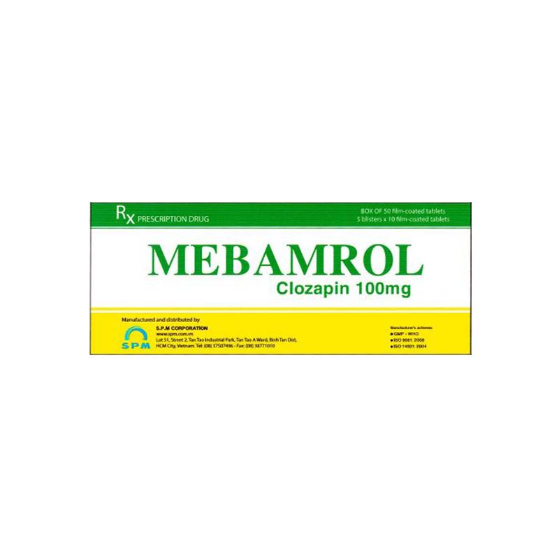 [T02394] Mebamrol clozapin 100mg SPM (H/50v)