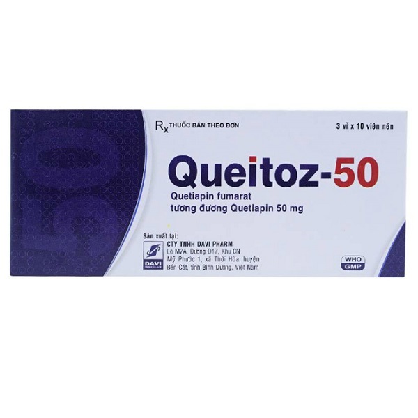 [T02477] Queitoz 50 Quetiapine 50mg Davipharm (H/30v)