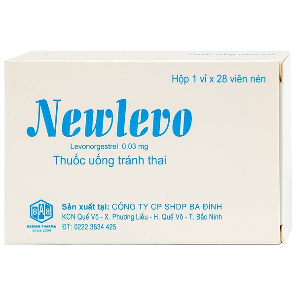 [T02569] Newlevo Levonorgestrel 0.03mg xanh Ba Đình (H/28v)