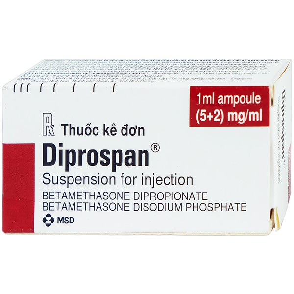 [T02584] Diprospan Betamethasone Tiêm Inj Belgium (H/1o/1ml) Date 04/2025