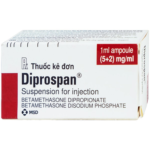 [T02584] Diprospan Betamethasone Tiêm Inj Belgium (H/1o/1ml) Date 09/2027