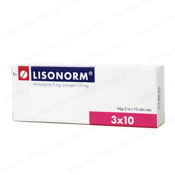 [T02590] Lisonorm Amlodipin 5mg Lisinopril 10mg Hungary (H/30v)