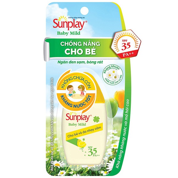 [T02628] Sunplay Baby Mild sữa chống nắng cho da nhạy cảm SPF 35++ (Lọ/30g) 
