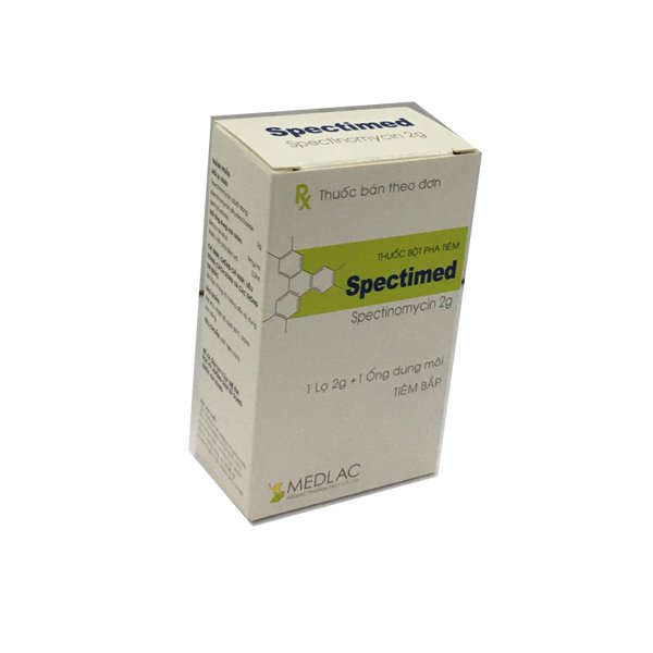 [T02649] Spectimed Spectinomycin 2g tiêm Medlac Ý (H/1lọ/1o)