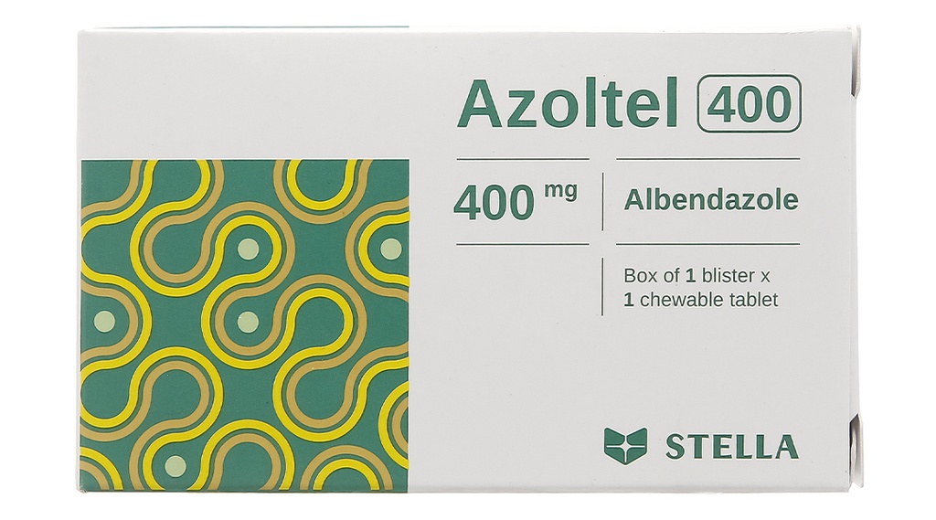 [T02655] Azoltel 400 Albendazole 400mg Stella (H/1v)