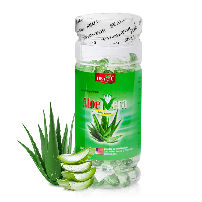 [T02693] Aloe Vera Usmart Viên Uống Ngăn Lão Hoá Da Mỹ (H/100v)