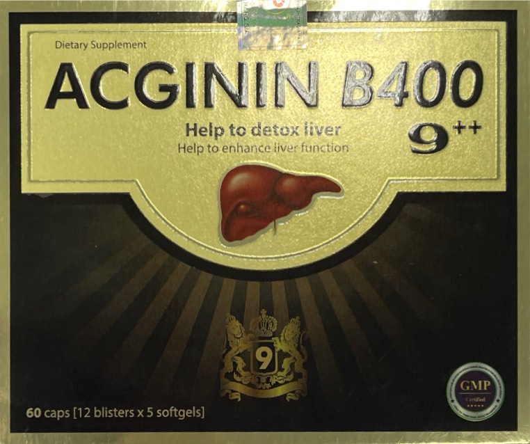 [T02740] Acginin Giúp giải độc gan B400mg Việt Pháp  (H/60v)