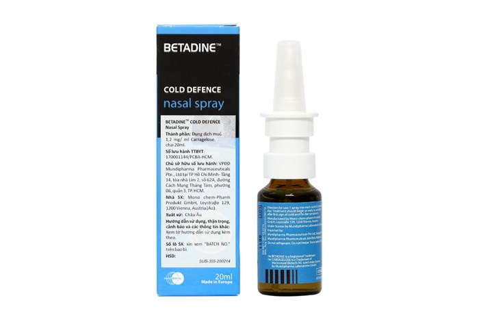 [T02755] Betadine Cold xịt mũi Mundipharma (Lọ/20ml) Date 02/2026