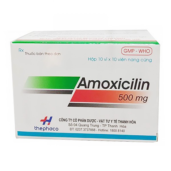 [T02796] Amoxicilin 500mg Thanh Hóa (H/100v)