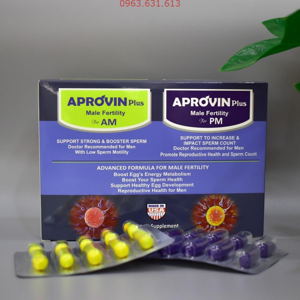 [T02868] Aprovin Plus bổ tinh trùng Mỹ (H/60v)