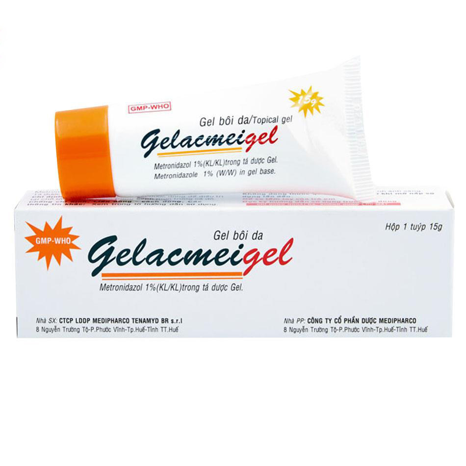 [T02888] Gelacmeigel Metronidazol 1% Medipharco (Tuýp/15g)