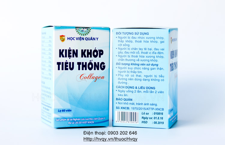 [T02899] Kiện khớp tiêu thống collagen HVQY (Lọ/60v)