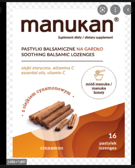 [T02907] Manukan Cinnamon Viên Ngậm Ba Lan (H/16v)  