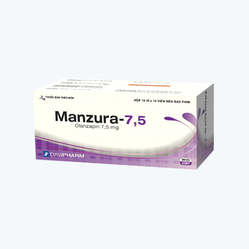 [T02925] Manzura Olanzapin 7.5mg Davipharm (H/100v) Date 04/2027