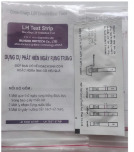 [T03032] LH Test Strip que thử rụng trứng VNT (Bịch/100/que)