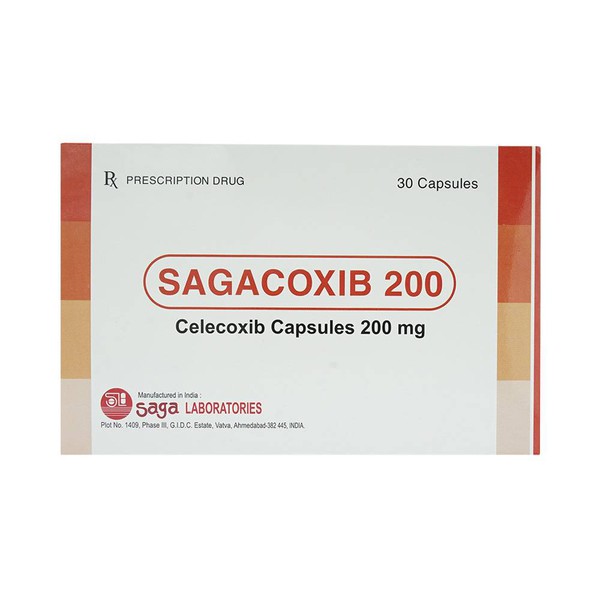 [T03042] Sagacoxib Celecoxib 200mg Saga Ấn Độ (H/30v)