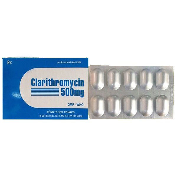 [T03050] Clarithromycin 500mg Tiền Giang (H/10v)