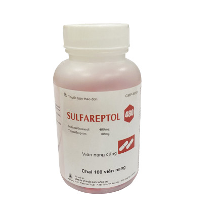 [T03101] Sulfareptol Sulfamethoxazole Trimethoprim 480 Đồng Nai (Lọ/100v) 