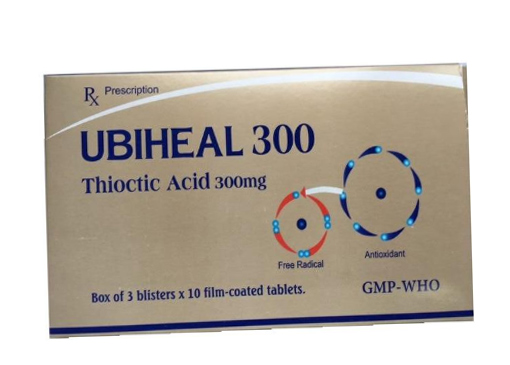 [T03115] Ubiheal Alpha Lipoic Acid 300mg Nam Hà (H/30v) Date 07/2027