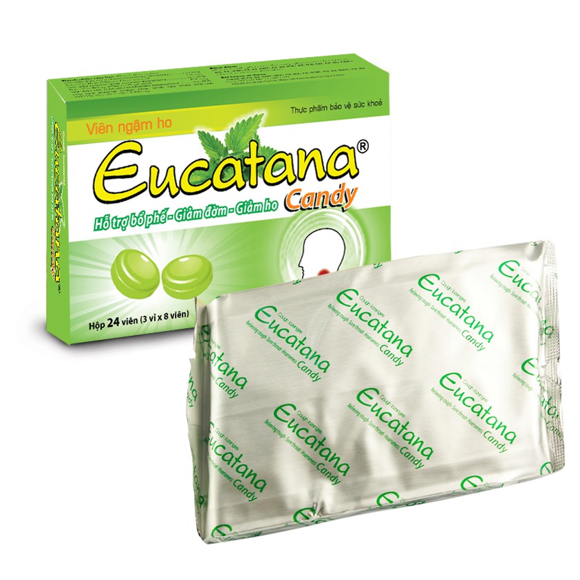 [T03173] Eucatana Candy  viên ngậm ho Tanaphar (H/24v)