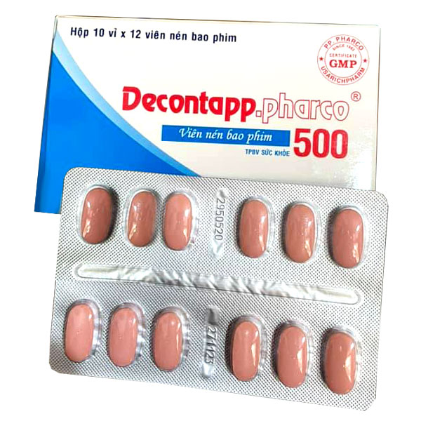[T03180] Decontapp pharco 500mg Phong Phú (H/120v)