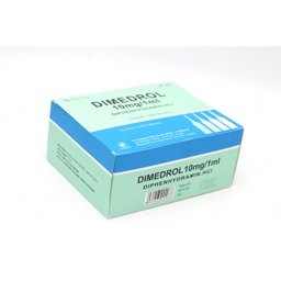 [T03189]  Dimedrol 10mg/1ml Dung Dịch Tiêm TW1 Pharbaco (H/100o/1ml)