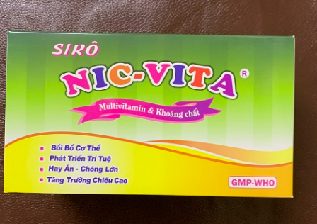 [T03213] Siro Nic Vita Multivitamin & Khoáng Chất NIC (H/20o/10ml) Date 02/2025