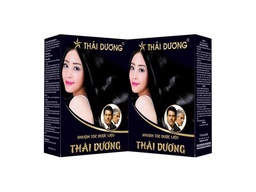 [T03231] Nhuộm Tóc Dược Liệu Thái Dương phủ bạc Màu Đen Sao Thái Dương (H/5gói/10g)