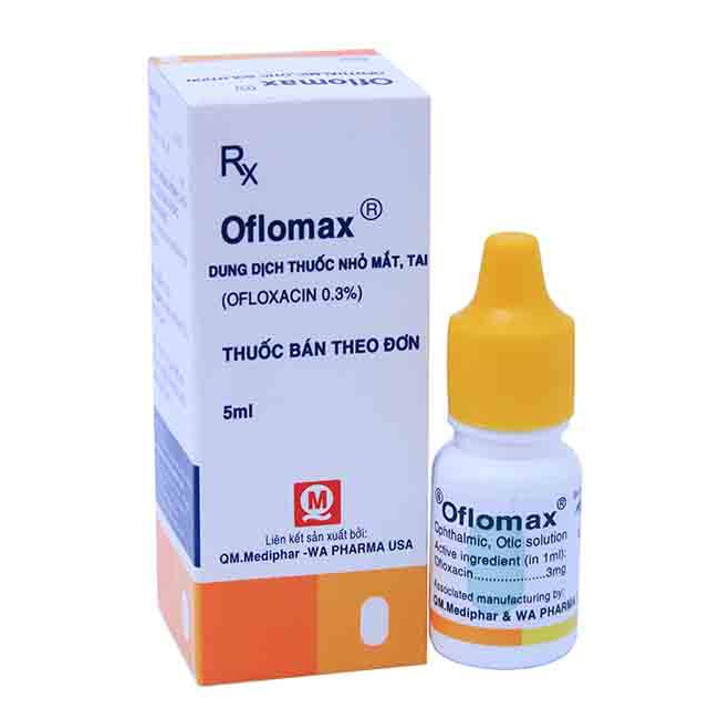 [T03232] Oflomax Ofloxacin 0.3% Quang Minh (Cọc/10lọ/5ml)