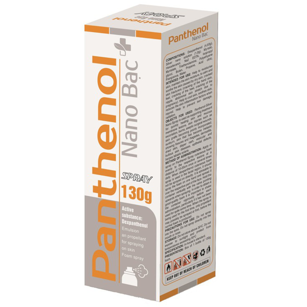 [T03291] Panthenol Nano Bạc xịt Tâm Đức  (Lọ/130g)