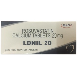 [T03326] Ldnil Rosuvastatin 20mg Ấn Độ (H/30v)