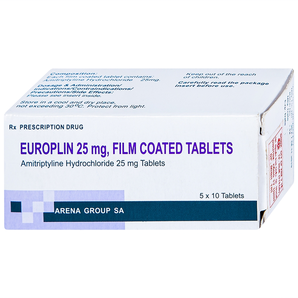 [T03373] Europlin Amitriptylin 25mg Romania (H/50v) Date 02/2025