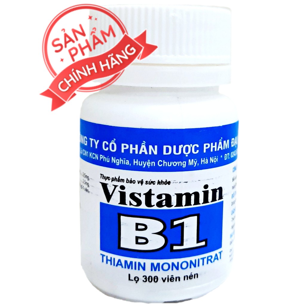 [T03379] Vistamin B1 Vitamin B1 Đại Uy (Lọ/300v)