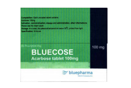 [T03404] Bluecose Acarbose Tablet 100mg (H/50v)