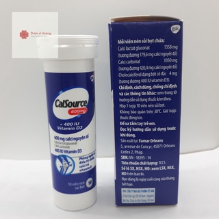 [T03417] CalSource 600mg Vitamin D3 400IU Pháp (Tuýp/10v) 