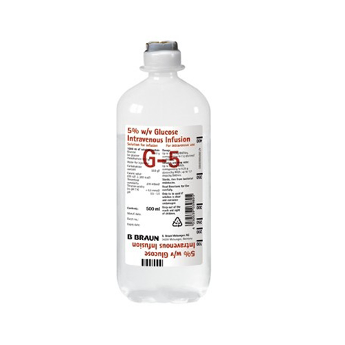 [T03492] Glucose G5 5% Dịch truyền Braun (Chai/500ml) 