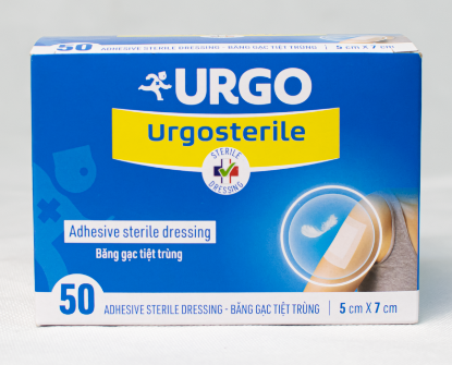 [T03540] Urgo Urgosterile băng gạc tiệt trùng 5cm x 7cm Trung Quốc (H/50miếng)