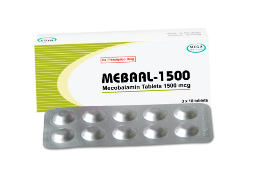 [T03642] Mebaal Mecobalamin 1500mcg Ấn Độ (H/30v)