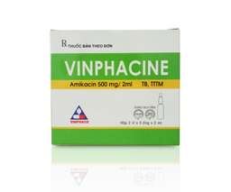 [T03680] Vinphacine Amikacin 500mg/2ml dung dịch tiêm Vĩnh Phúc (H/10o/2ml)