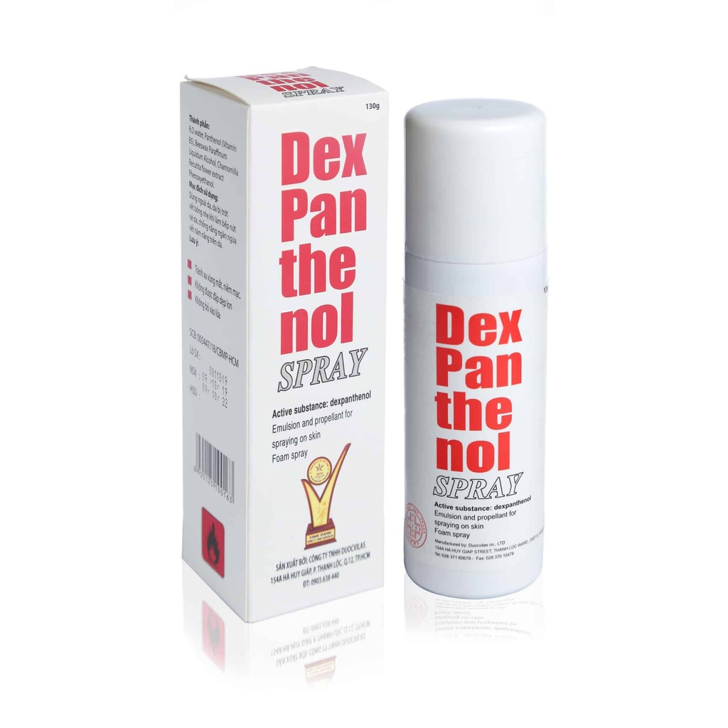 [T03714] Dexpanthenol Spray xịt bỏng Duocvilas (Lọ/130g)