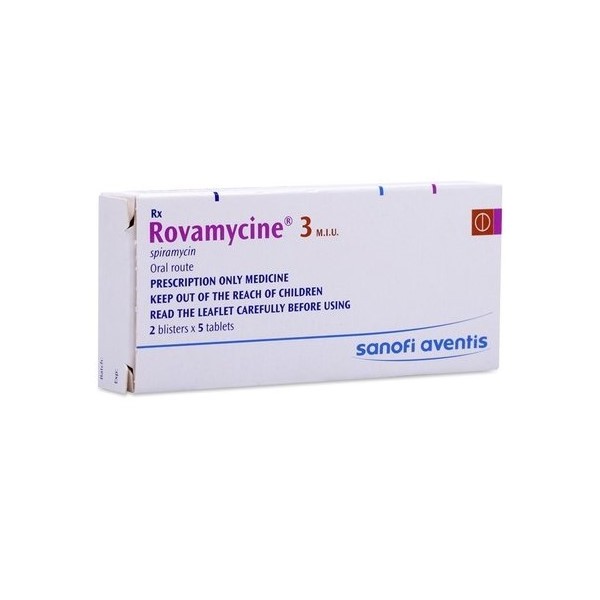 [T03734] Rovamycine Spiramycin 3 MIU Sanofi (H/10v)