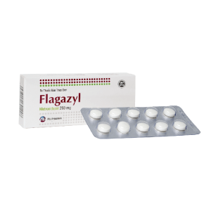 [T03752]  Flagazyl Metronidazole 250mg Phúc Vinh (H/20v)  ( Flagyl nội )