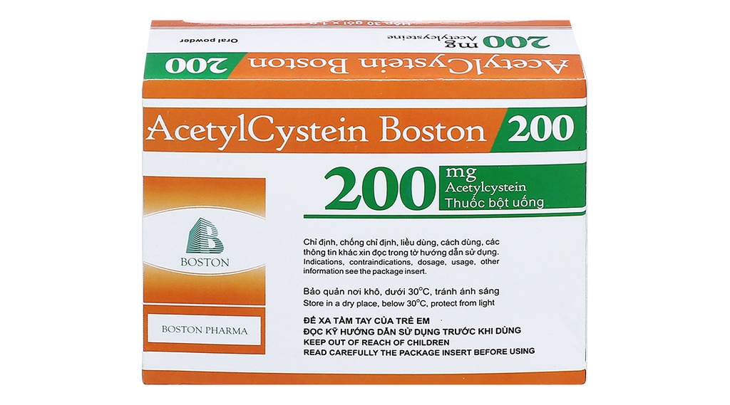 [T03767] Acetylcystein 200mg Boston (H/30gói)