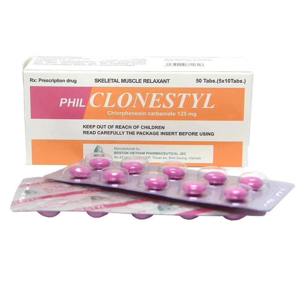 [T03804]  Philclonestyl Clorphenesin 125mg Boston (H/50v)