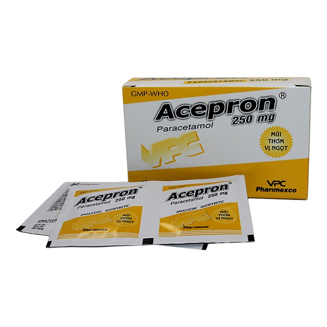 [T03820] Acepron Paracetamol 250mg Cửu Long (H/20gói) 