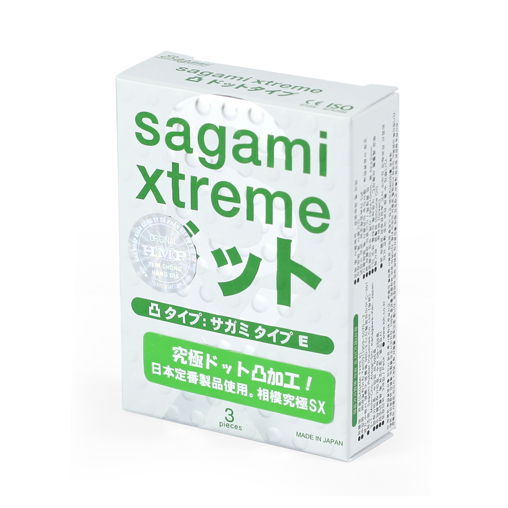 [T03826] Bao Cao Su Sagami Xtreme White có gai (H/3cái)