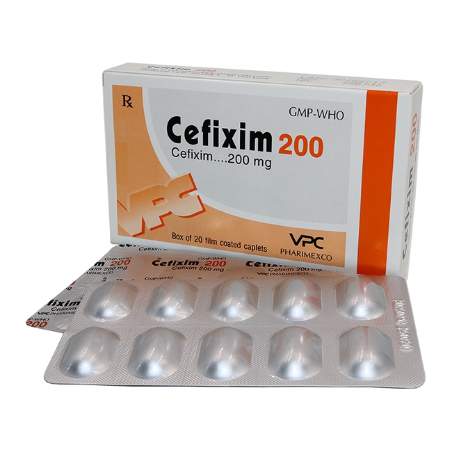 [T03840] Cefixim 200mg Pharimexco Cửu Long (H/20v) Date 06/2027