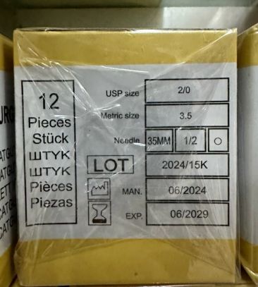 [T03893] Chỉ phẫu thuật Catgut Trung Quốc SZ 2/0 (H/12sợi) Đắt 